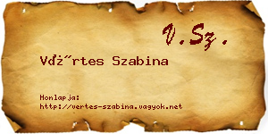 Vértes Szabina névjegykártya