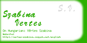 szabina vertes business card