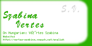 szabina vertes business card